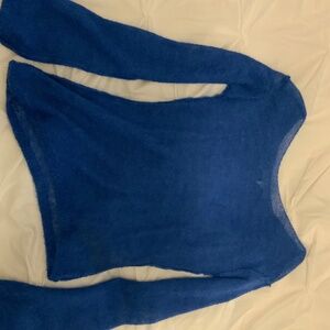 NEW blue long sleeve top size small